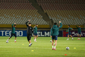 تمرین تیم فوتبال آخال ترکمنستان پیش دیدار با سپاهان ایران