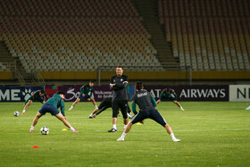 تمرین تیم فوتبال آخال ترکمنستان پیش دیدار با سپاهان ایران