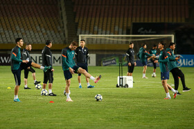 تمرین تیم فوتبال آخال ترکمنستان پیش دیدار با سپاهان ایران