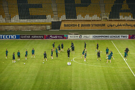 تمرین تیم فوتبال آخال ترکمنستان پیش دیدار با سپاهان ایران