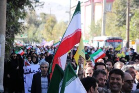 طنین فریاد استکبارستیزی در آسمان کرمانشاه در یوم‌الله ۱۳ آبان
