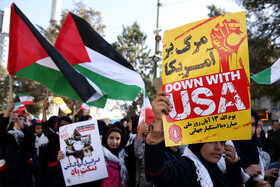 راهپیمایی گرامیداشت روز ۱۳ آبان - قزوین