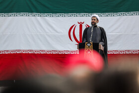 سخنرانی حجت‌الاسلام مصطفی رستمی، رئیس نهاد نمایندگی مقام معظم رهبری در دانشگاه‌ها در راهپیمایی گرامیداشت روز ۱۳ آبان - مشهد