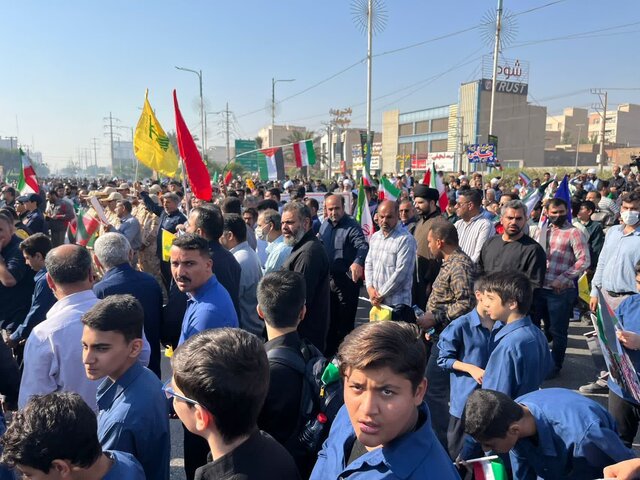 خروش خوزستانی‌ها در  یوم‌الله ۱۳ آبان + فیلم