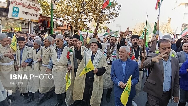 شعار «مرگ بر آمریکا» در راهپیمایی ۱۳آبان در یاسوج