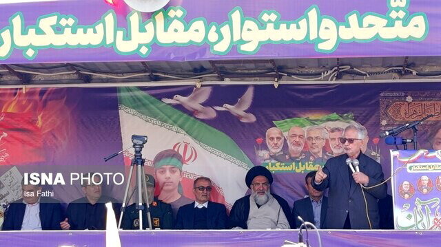 شعار «مرگ بر آمریکا» در راهپیمایی ۱۳آبان در یاسوج