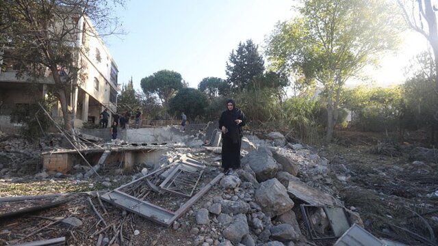 ویرانیهای باقی مانده از حمله رژیم صهیونیستی به نبطیه ۲۳ اکتبر ۲۰۲۵ لبنان تحت فشار و تهدید به تلاشهای مصر برای حل بحران امیدوار است