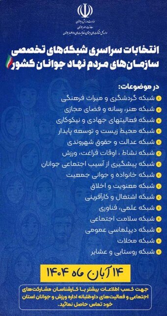 آغاز انتخابات شبکههای تخصصی سمنهای جوانان در سراسر کشور