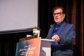 محمدحسین ایمانی خوشخو، رییس دانشگاه علم و فرهنگ در سمینار فناوری‌های جایگزین حیوانات آزمایشگاهی