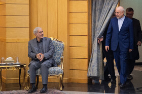 محمدباقر قالیباف، رئیس مجلس شورای اسلامی در مراسم بدرقه به کشور  پاکستان