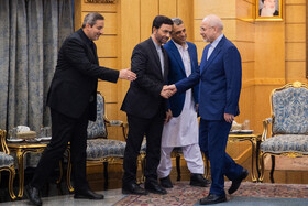 محمدباقر قالیباف، رئیس مجلس شورای اسلامی در مراسم بدرقه به کشور  پاکستان