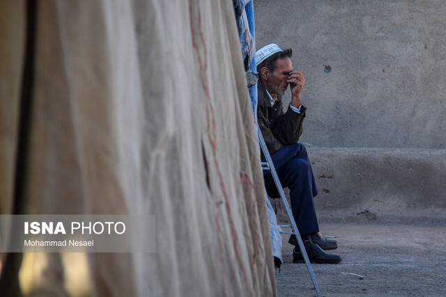سوگواری در زادگاه صابر کاظمی+ عکس