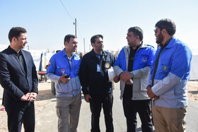 بازدید فرج الله ایلیات، معاون عمرانی استانداری سمنان، کمال طاهریان، مدیرکل مدیریت بحران استانداری سمنان و تیم های نظارت و کارشناسی مدیریت بحران کشور از مانور تمام عیار مدیریت مخاطرات طبیعی در سمنان