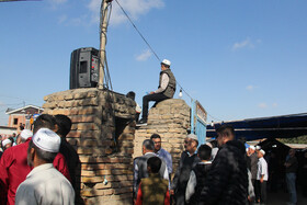 مراسم تشییع پیکر صابر کاظمی در شهرستان آق‌قلا استان گلستان