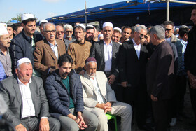 مراسم تشییع پیکر صابر کاظمی در شهرستان آق‌قلا استان گلستان