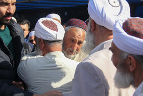 مراسم تشییع پیکر صابر کاظمی در شهرستان آق‌قلا استان گلستان