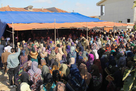 مراسم تشییع پیکر صابر کاظمی در شهرستان آق‌قلا استان گلستان