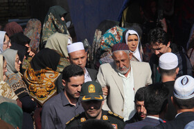 مراسم تشییع پیکر صابر کاظمی در شهرستان آق‌قلا استان گلستان