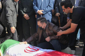 مراسم تشییع پیکر صابر کاظمی در شهرستان آق‌قلا استان گلستان