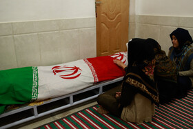 مراسم تشییع پیکر صابر کاظمی در شهرستان آق‌قلا استان گلستان