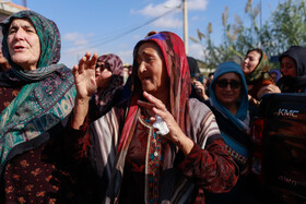 مراسم تشییع پیکر صابر کاظمی در شهرستان آق‌قلا استان گلستان