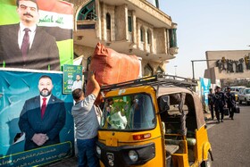 بغداد پایتخت عراق زیر سایه تبلیغات انتخاباتی