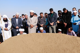 مراسم تشییع پیکر صابر کاظمی در شهرستان آق‌قلا استان گلستان