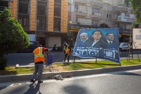 بغداد پایتخت عراق زیر سایه تبلیغات انتخاباتی