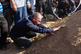 مراسم تشییع پیکر صابر کاظمی در شهرستان آق‌قلا استان گلستان