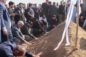 مراسم تشییع پیکر صابر کاظمی در شهرستان آق‌قلا استان گلستان