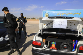 نمایشگاه دستاوردهای طرح برخورد با خودروهای شوتی و طرح «اقتدار ۷» - کرمان