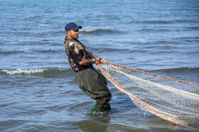 صید ماهی به روش پره _ساحل گهرباران ساری