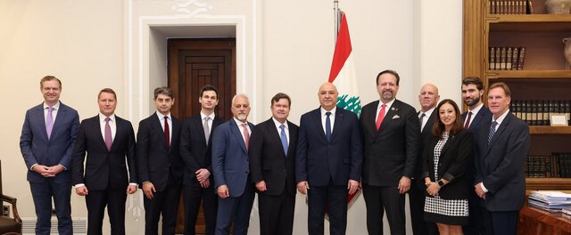 رئیس جمهور لبنان با هیئت آمریکایی دیدار کرد