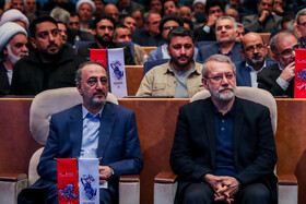 علی لاریجانی، دبیر شورای عالی امنیت ملی در اختتامیه همایش «ما و غرب »