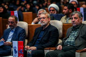 علی لاریجانی، دبیر شورای عالی امنیت ملی در اختتامیه همایش «ما و غرب »