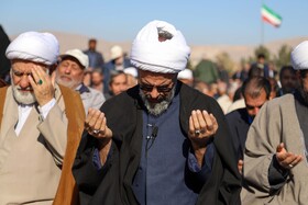 اقامه نماز طلب باران توسط نماینده ولی فقیه حجت الاسلام رضا نوری