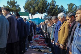 اقامه نماز طلب باران توسط مردم بجنورد