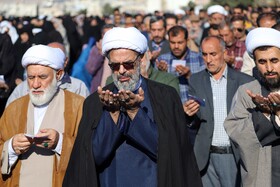 اقامه نماز طلب باران توسط نماینده ولی فقیه حجت الاسلام رضا نوری