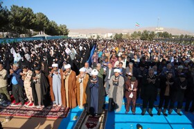 اقامه نماز طلب باران توسط مردم بجنورد