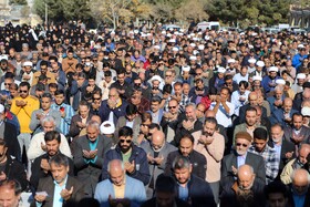 اقامه نماز طلب باران توسط مردم بجنورد