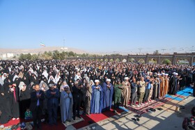 اقامه نماز طلب باران توسط مردم بجنورد