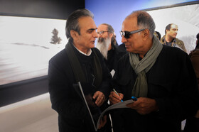 همایون ارشادی در گشایش نمایشگاه عکس های عباس کیارستمی ـ سال 1391