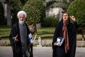 فرزانه صادق مالواجرد، وزیر راه و شهرسازی و مجید انصاری، معاون حقوقی رئیس‌جمهور در حاشیه جلسه هیات دولت - ۲۱ آبان