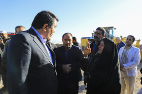 محمدعلی طالبی، استاندار در مراسم  پایان عملیات لوله‌گذاری طرح انتقال آب به شهرهای شمالی استان کرمان