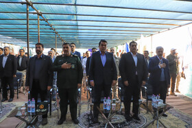 محمدعلی طالبی، استاندار کرمان در مراسم پایان عملیات لوله‌گذاری طرح انتقال آب به شهرهای شمالی استان کرمان