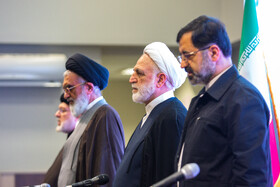 حجت الاسلام و المسلمین غلامحسین محسنی اژه‌ای رئیس قوه قضائیه در شورای اداری استان قم با حضور رییس قوه قضاییه