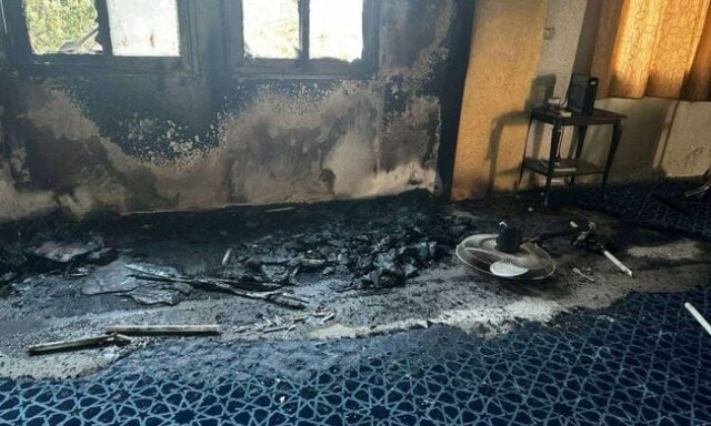 شهرک‌نشین‌های صهیونیست مسجدی در کرانه باختری را به آتش کشیدند