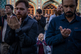 اقامه نماز طلب باران - امامزاده صالح (ع)