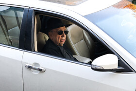 بهمن فرمان آرا در مراسم ترحیم همایون ارشادی