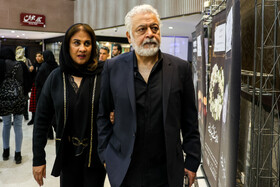 مجید مشیری در مراسم ترحیم همایون ارشادی